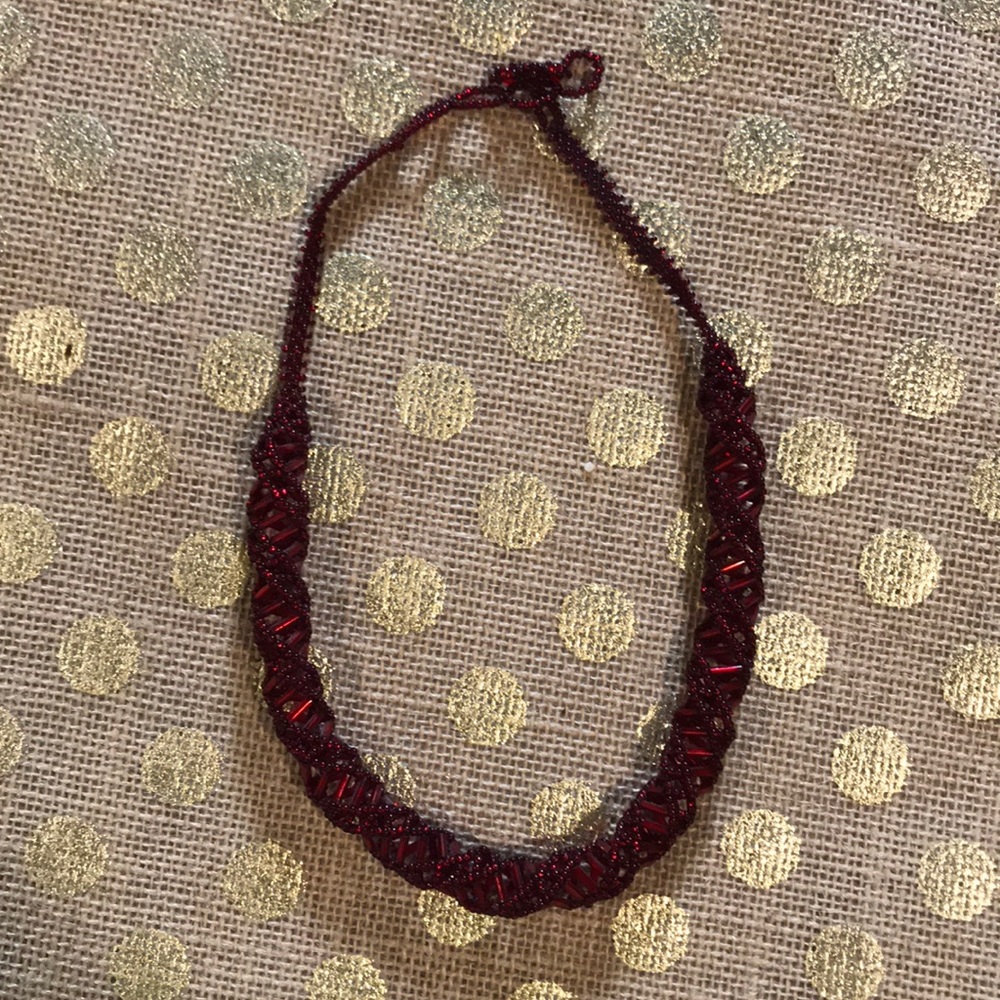 Ruby Red adjustable necklace
